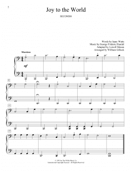 page one of Joy To The World (Piano Duet)