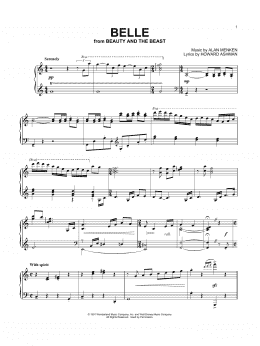 page one of Belle (from Beauty And The Beast) (Piano Solo)