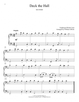 page one of Deck The Hall (Piano Duet)