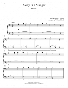 page one of Away In A Manger (Piano Duet)