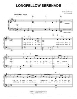 page one of Longfellow Serenade (Easy Piano)
