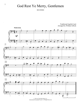 page one of God Rest Ye Merry, Gentlemen (Piano Duet)