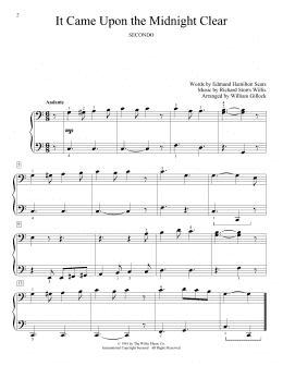 page one of It Came Upon The Midnight Clear (Piano Duet)