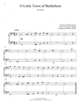 page one of O Little Town Of Bethlehem (Piano Duet)