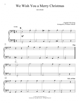page one of We Wish You A Merry Christmas (Piano Duet)