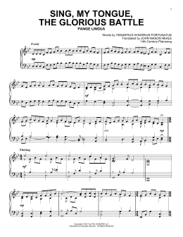 page one of Sing, My Tongue, The Glorious Battle (Piano Solo)