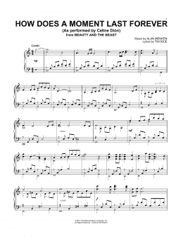 page one of How Does A Moment Last Forever (from Beauty And The Beast) (Piano Solo)