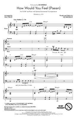 page one of How Would You Feel (Paean) (arr. Mac Huff) (SATB Choir)