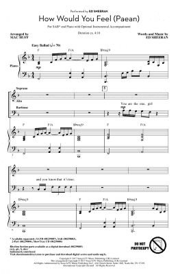 page one of How Would You Feel (Paean) (arr. Mac Huff) (SAB Choir)