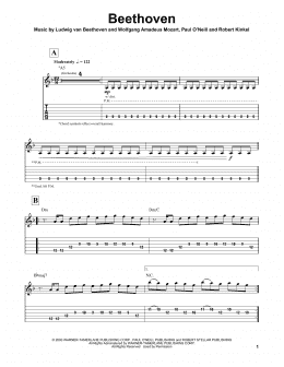page one of Beethoven (Guitar Tab (Single Guitar))