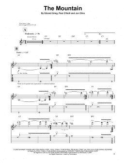 page one of The Mountain (Guitar Tab (Single Guitar))
