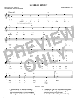 page one of Rejoice And Be Merry (Easy Lead Sheet / Fake Book)