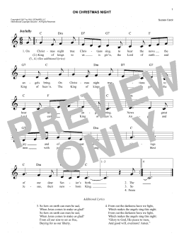 page one of On Christmas Night (Lead Sheet / Fake Book)
