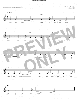 page one of Hear Them Bells (Easy Lead Sheet / Fake Book)