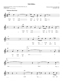 page one of The Stroll (Easy Lead Sheet / Fake Book)