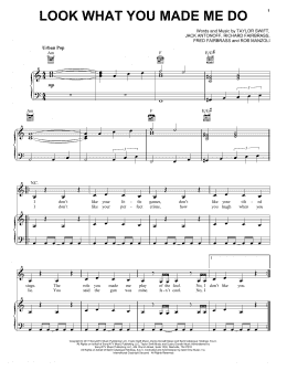 page one of Look What You Made Me Do (Piano, Vocal & Guitar Chords (Right-Hand Melody))