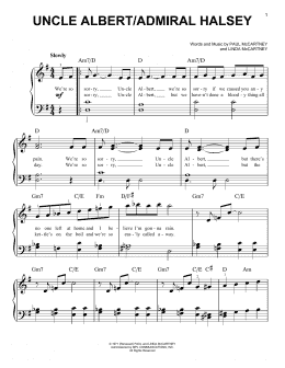 page one of Uncle Albert/Admiral Halsey (Easy Piano)