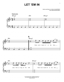 page one of Let 'Em In (Easy Piano)