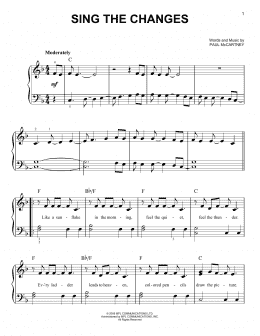 page one of Sing The Changes (Easy Piano)