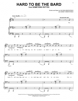 page one of Hard To Be The Bard (Piano & Vocal)