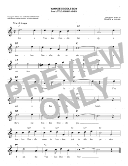 page one of Yankee Doodle Boy (Easy Lead Sheet / Fake Book)