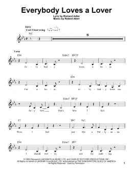 page one of Everybody Loves A Lover (Pro Vocal)