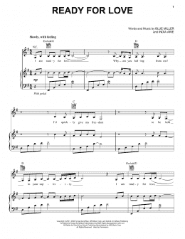 page one of Ready For Love (Piano, Vocal & Guitar Chords (Right-Hand Melody))