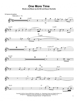 page one of One More Time (Soprano Sax Transcription)