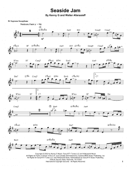 page one of Seaside Jam (Soprano Sax Transcription)