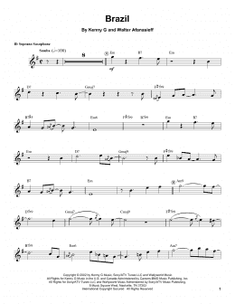 page one of Brazil (Soprano Sax Transcription)
