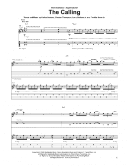 page one of The Calling (Guitar Tab)