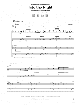 page one of Into The Night (Guitar Tab)