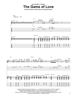 page one of The Game Of Love (Guitar Tab)