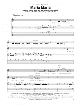 page one of Maria Maria (feat. The Product G&B) (Guitar Tab)