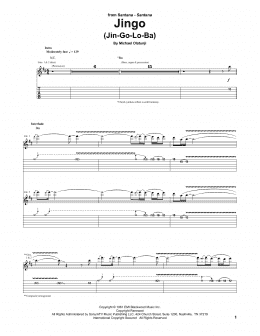 page one of Jingo (Jin-Go-Lo-Ba) (Guitar Tab)