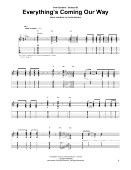 page one of Everything's Coming Our Way (Guitar Tab)