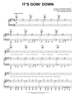 page one of It's Goin' Down (from Disney's Descendants 2) (Piano, Vocal & Guitar Chords (Right-Hand Melody))