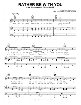 page one of Rather Be With You (from Disney's Descendants 2) (Piano, Vocal & Guitar Chords (Right-Hand Melody))