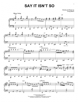 page one of Say It Isn't So [Jazz version] (Piano Solo)