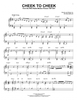 page one of Cheek To Cheek [Jazz version] (Piano Solo)