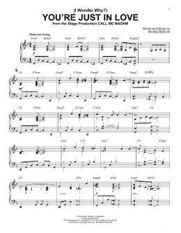 page one of (I Wonder Why?) You're Just In Love [Jazz version] (Piano Solo)