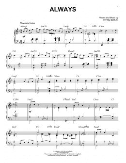 page one of Always [Jazz version] (Piano Solo)