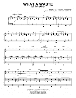 page one of What A Waste (Piano & Vocal)