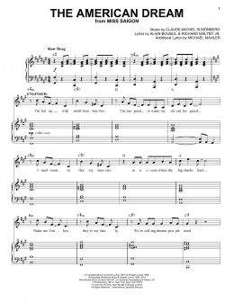 page one of The American Dream (Piano & Vocal)