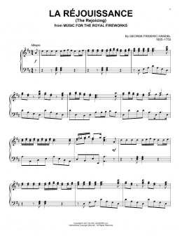 page one of La Rejouissance (Piano Solo)