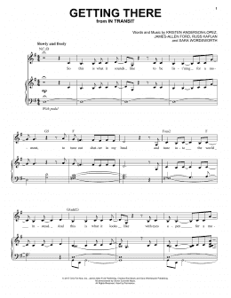 page one of Getting There (Piano, Vocal & Guitar Chords (Right-Hand Melody))