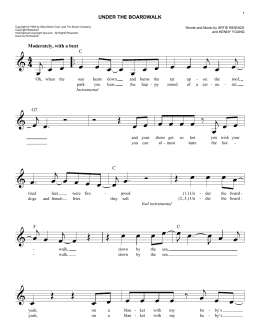 page one of Under The Boardwalk (Easy Lead Sheet / Fake Book)