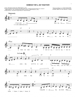 page one of Someday We'll Be Together (Easy Lead Sheet / Fake Book)