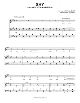 page one of Shy (from Once Upon A Mattress) (Piano & Vocal)