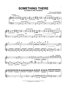 page one of Something There (from Beauty And The Beast) (Piano Solo)